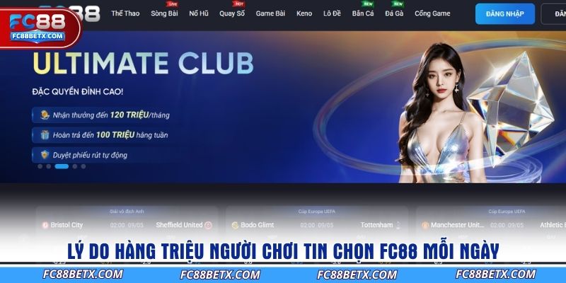 Lý do hàng triệu người chơi tin chọn FC88 mỗi ngày